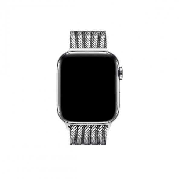Apple Watch Uyumlu 44 mm Milano Kordon Çelik Kayış Gümüş Gri - Resim 2