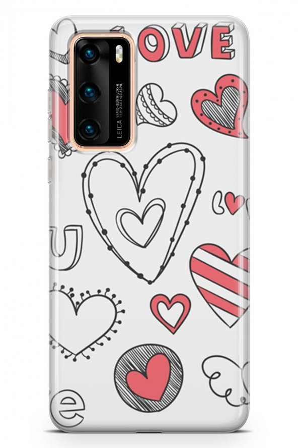 Huawei P40 Kılıf Love Serisi Big - 2