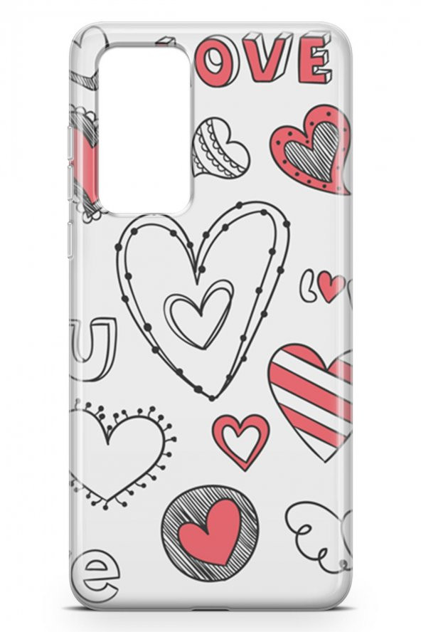 Huawei P40 Kılıf Love Serisi Big - 3