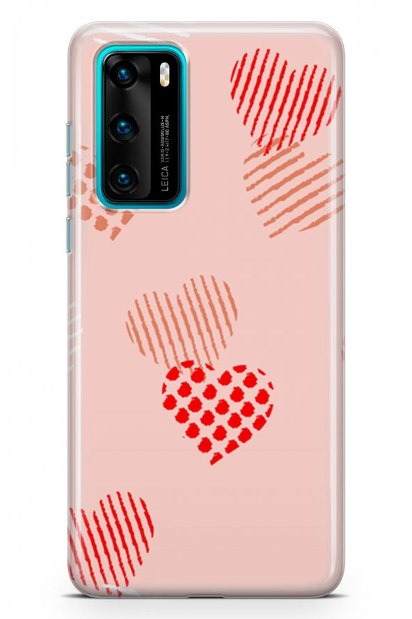 Huawei P40 Kılıf Love Serisi Sand Pink