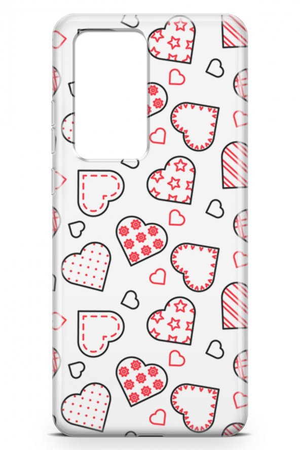 Huawei P40 Pro Kılıf Love Serisi Pink - 3