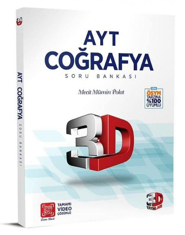 3D Yayınları Ayt Coğrafya Soru Bankası 2023 - 2
