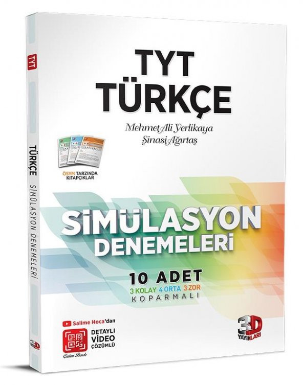 3D Yayınları Tyt Türkçe Simülasyon Denemeleri 2023