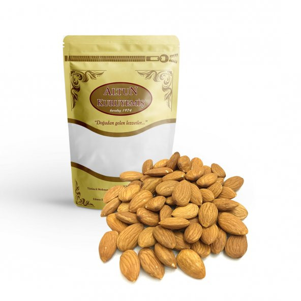 Altun Kuruyemiş Çiğ Badem Tuzsuz Naturel 1.Sınıf Kalite  1 Kg.