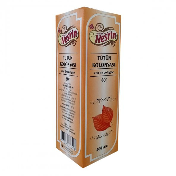 Nesrin Tütün Kolonyası 60 Derece Kutulu Pet Şişe 400 ML - 4