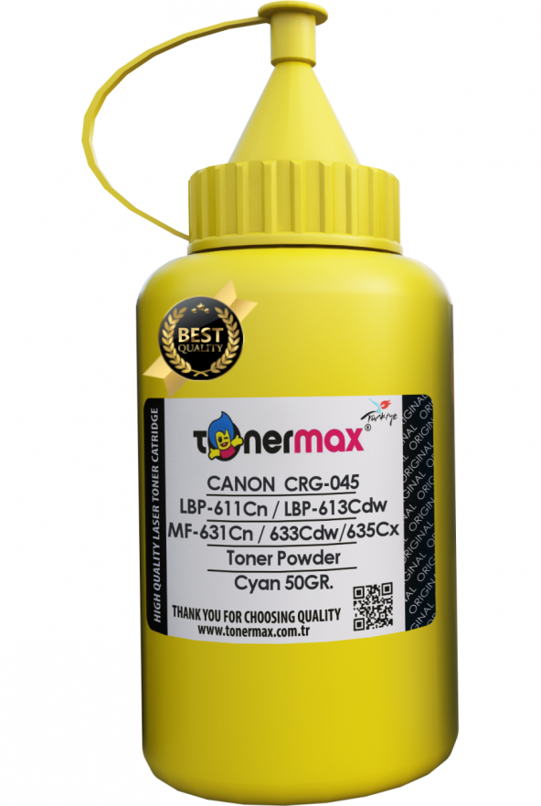 Canon CRG-045 Toner Tozu Sarı/ LBP-611Cn / LBP-613Cdw / MF-631Cn / MF-633Cdw / MF-635Cx