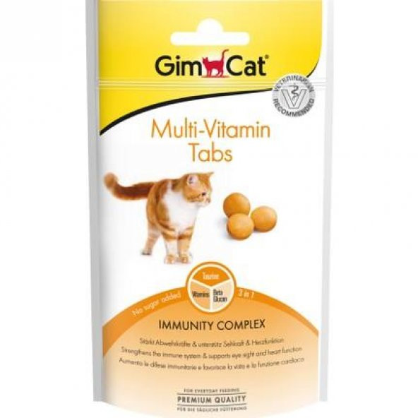 Gimcat Multivitamin Kedi Ödül Tableti 40 Gr