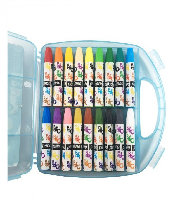 Pebeo 18 Renk Pastel Boya Kalemi Plastik Çantalı - 3