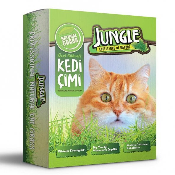 Jungle Kedi Çimi Kutulu (Fileli) - 1