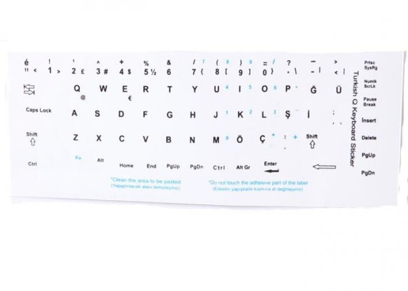 ADDISON 300167 NOTEBOOK F TÜRKÇE KLAVYE ETİKETİ,GRİ