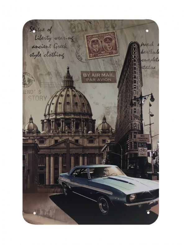 RETRO DİJİTAL BASKI METAL TABLO,POSTER