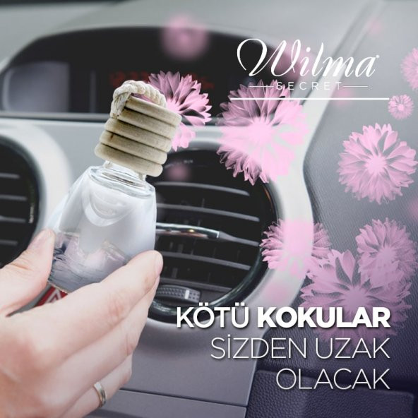 Wilma Secret 8 ml Askılı Oto Parfümü Mango-Fresh-Kavun - 3 Adet - 3