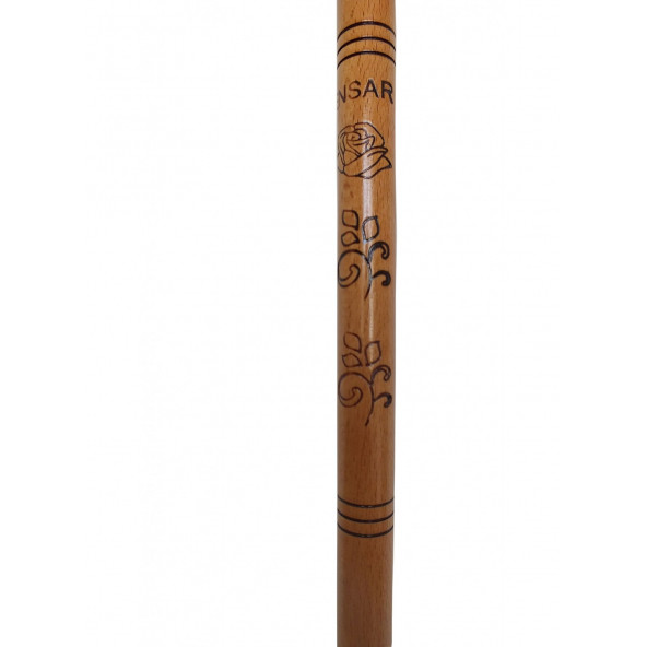 AHŞAP BASTON ASA DESENLİ AHŞAP SAPLI 90CM - 2