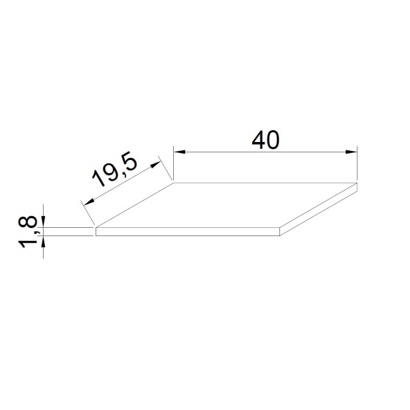 TEKLİ DUVAR RAFI 40 CM UZUNLUK 20 CM GENİŞLİK 18 MM KALINLIK - 4