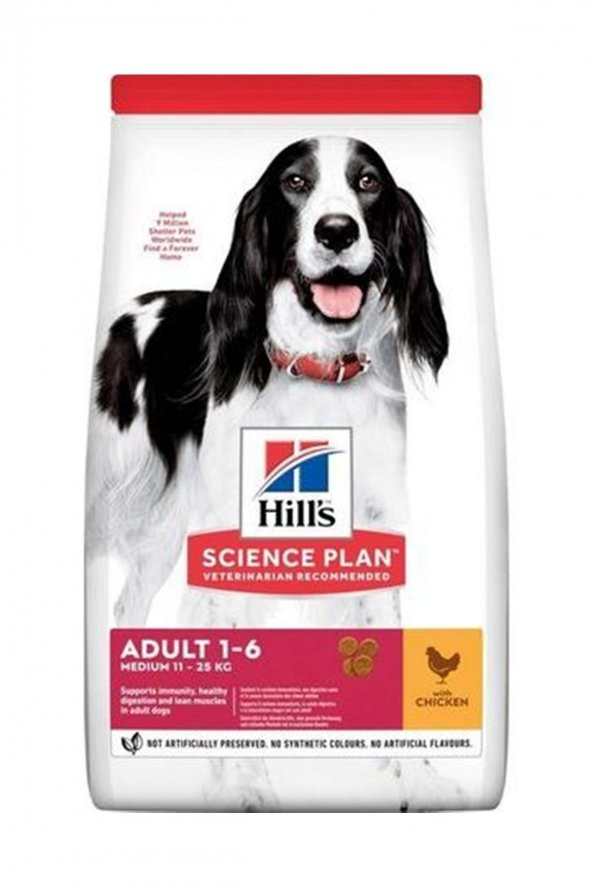 Hills Adult Medium Tavuklu Orta Irk Yetişkin Köpek Maması 14 kg