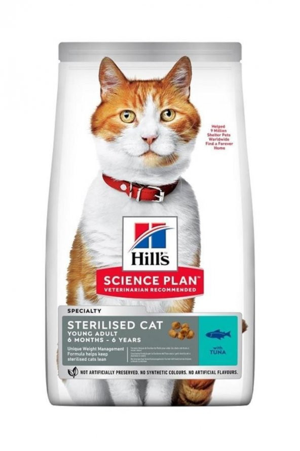 Hills Sterilised Tuna Balıklı Yetişkin Kısır Kedi Maması 13+2 Kg