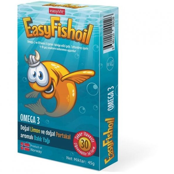 EasyFishoil Omega 3 30 Çiğnenebilir Jel Tablet