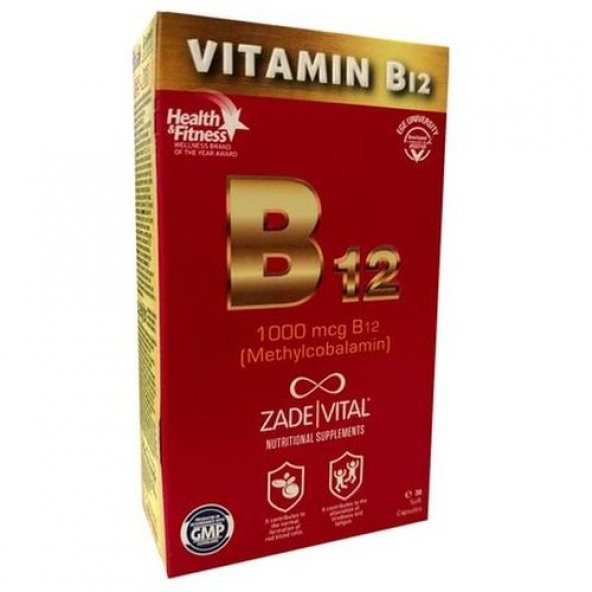 Zade Vital B12 Vitamini 1000 mcg 30 Kapsül
