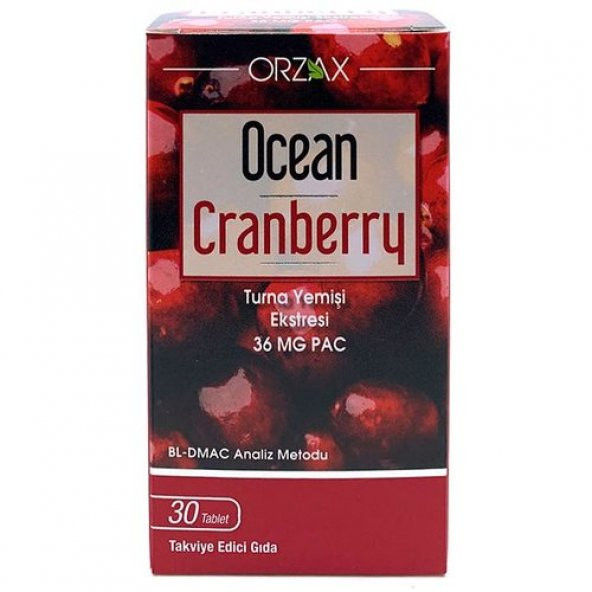 Ocean Cranberry Turna Yemişi Ekstresi 36 mg Pac 30 Tablet