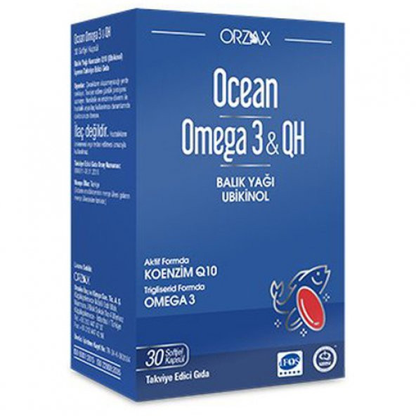 Ocean Omega 3   QH 30 Yumuşak Kapsül