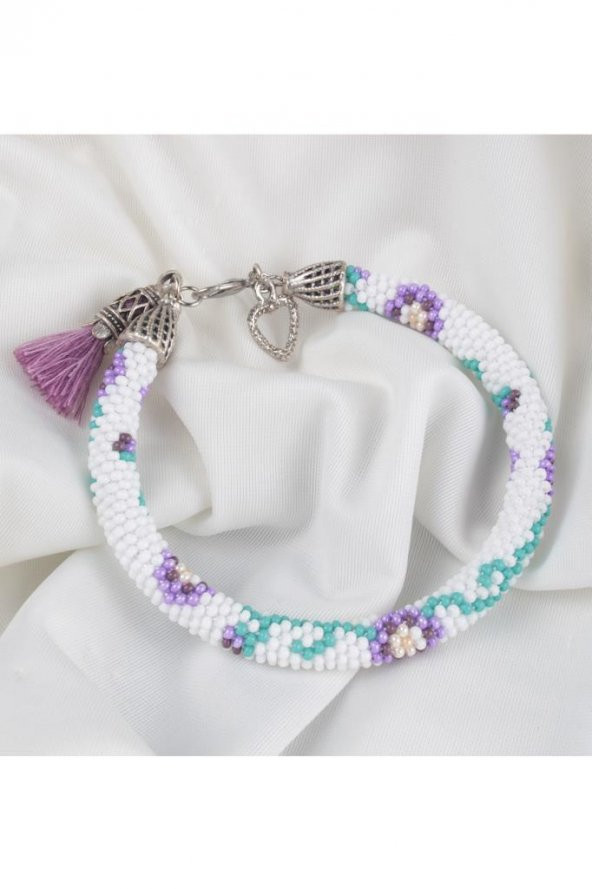 Zariass Miyuki Bileklik Sarmal Beyaz Lila - 2