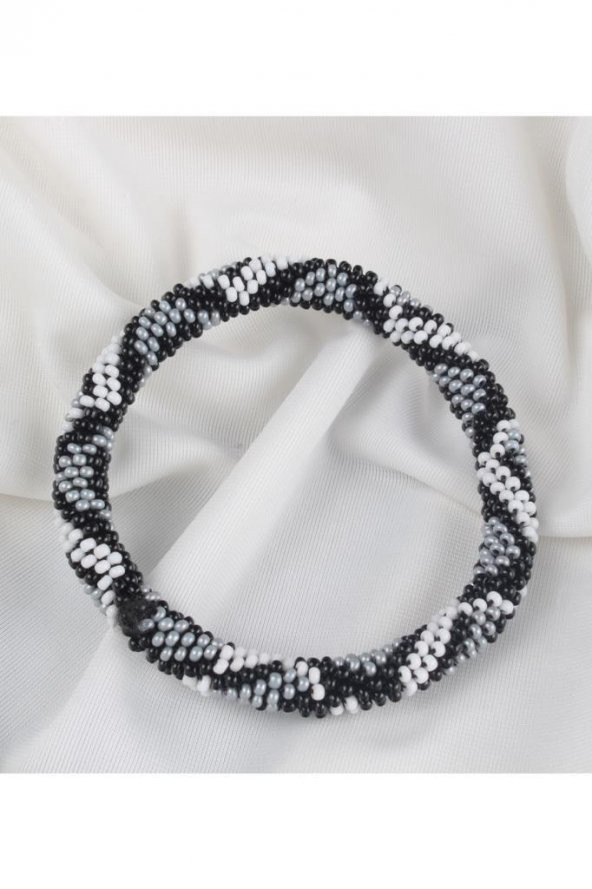 Zariass Miyuki Bileklik Sarmal Siyah Beyaz - 2