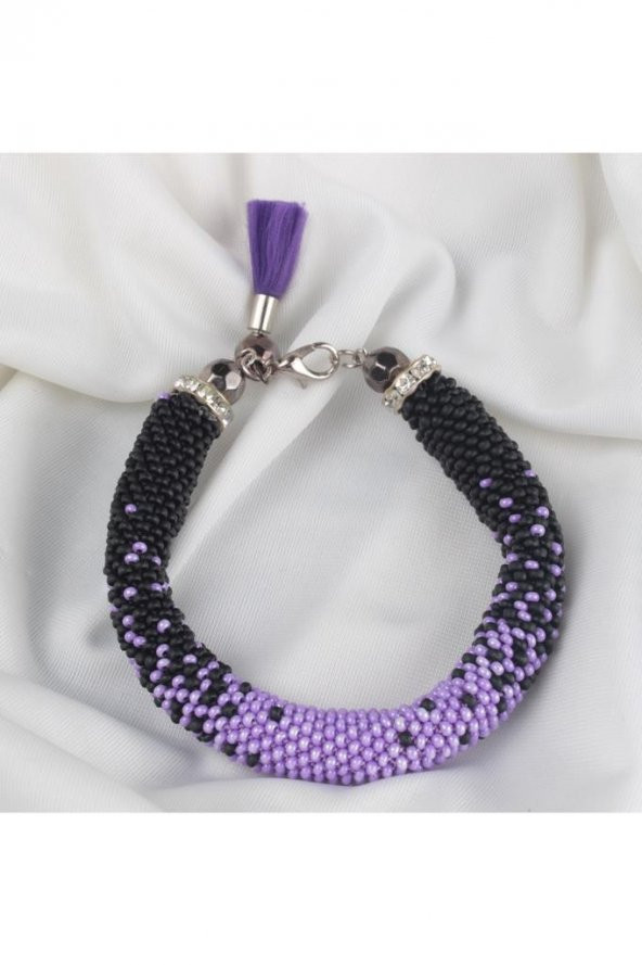 Zariass Miyuki Bileklik Sarmal Mor Siyah - 2