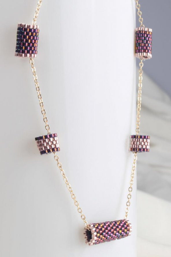 Zariass Miyuki Kolye Roll Pembe 5 li