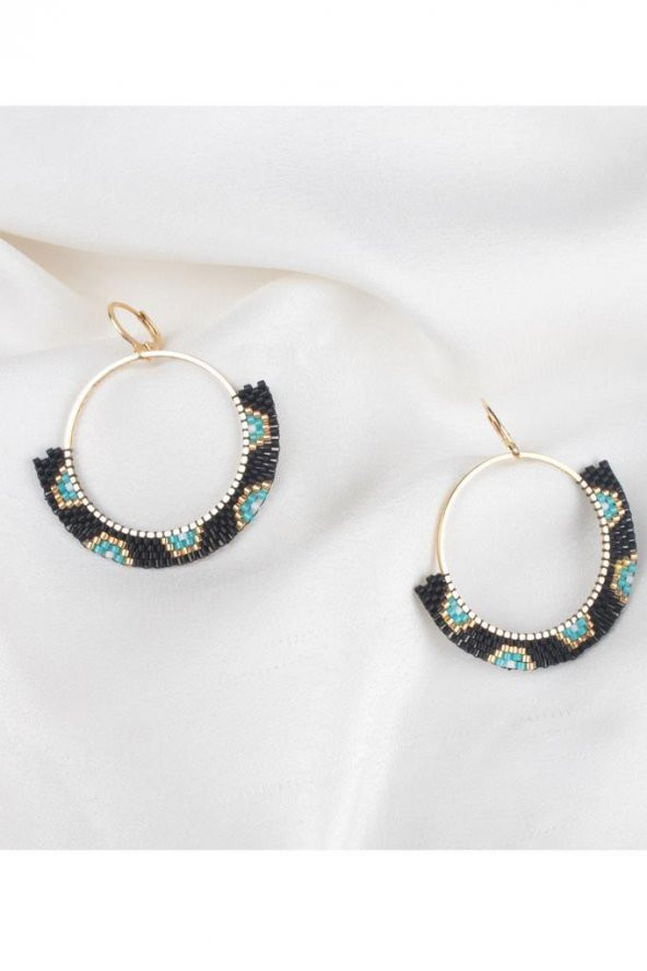 Zariass Miyuki Küpe Etnik Siyah