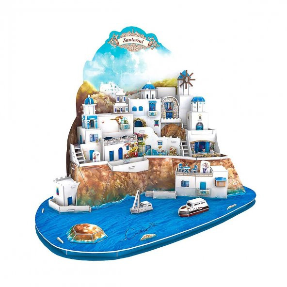 129 Parça Puzzle Santorini Island