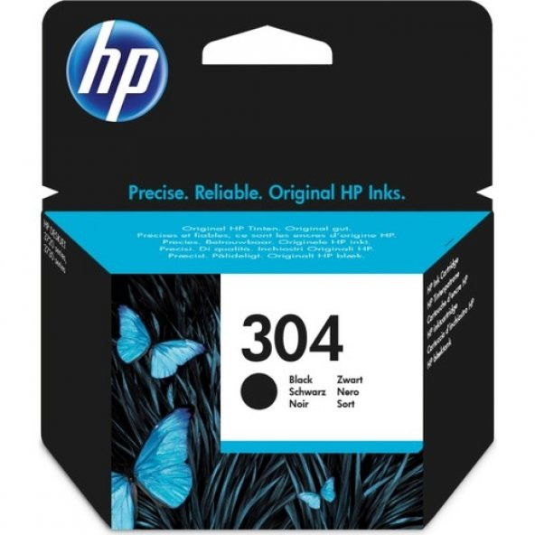 HP N9K06AE SİYAH MÜREKKEP KARTUŞ (304)