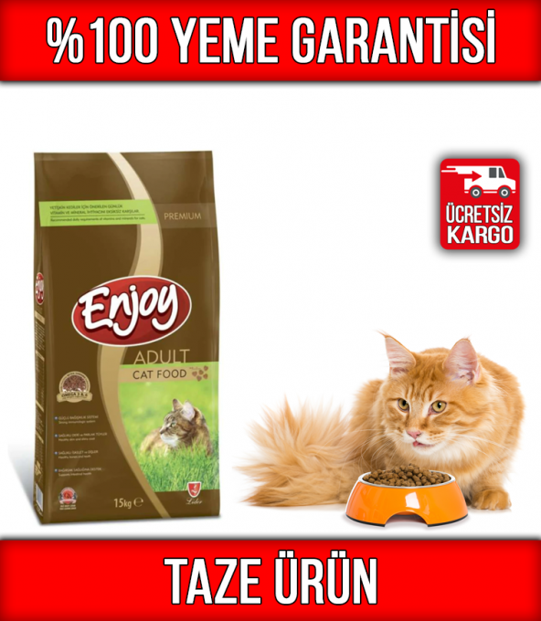 Enjoy Premium Tavuklu Yetişkin Kedi Maması 15 KG