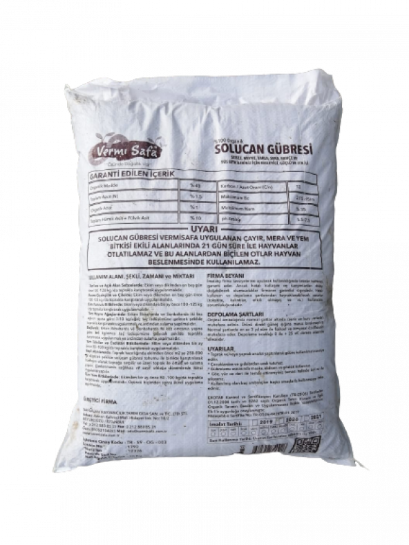 Vermisafa %100 Organik Katı Solucan Gübresi 20 Kg - 2