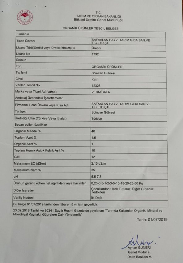 Vermisafa %100 Organik Katı Solucan Gübresi 20 Kg - 4