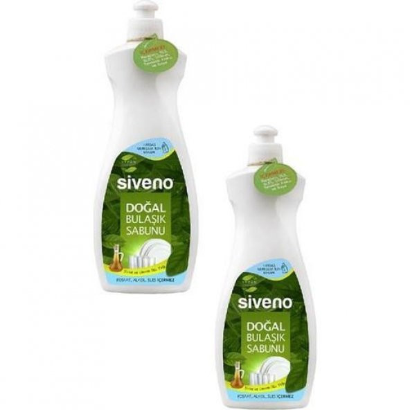 Siveno Sirke ve Limon Otu Yağlı Bulaşık Deterjanı 500 ML 2 adet