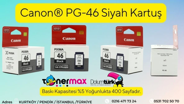 Canon Pixma E414 Orjinal Kartuş/ Canon PG-46 /CL-56 Set Kartuş - 3