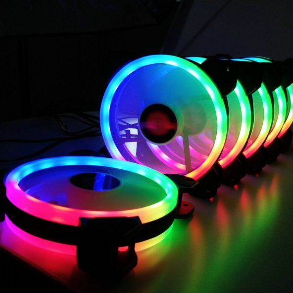GAMETECH 3in1 Kumandalı RGB Fan Set 3lü Set Kit 3x120mm Kasa Fanı - 2