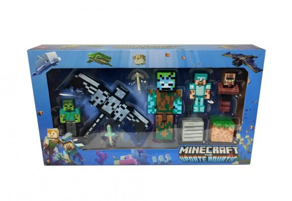 JL19007-2 Minecraft  Update Aquatic Aksiyon Figür Oyuncak Seti - 2
