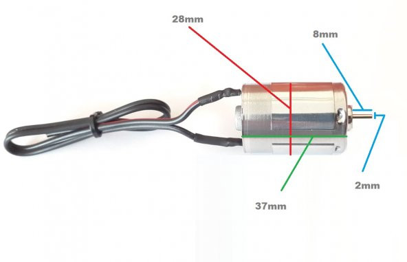 johnson a13 model elektrik üreten dc motor 1-24 volt 8000 rpm - 2