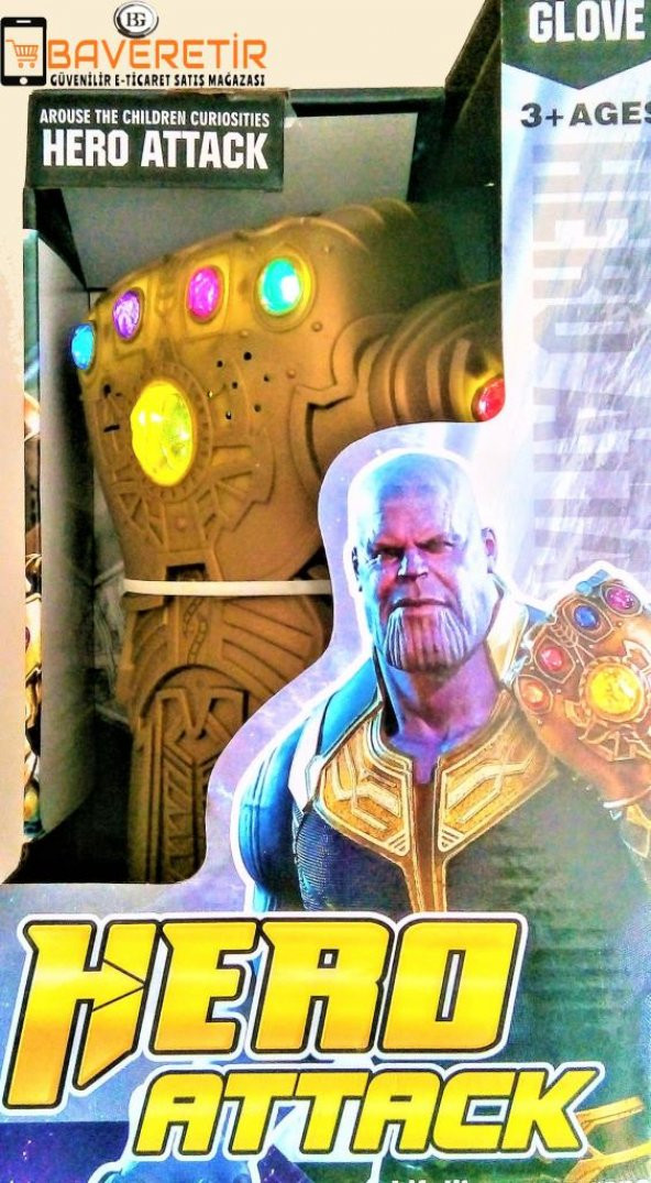 Avengers Thanosun Oyuncak Işıklı Sesli Eldiveni - Sonsuzluk Eldiveni - 6