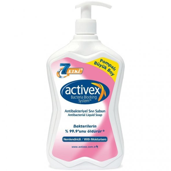 Activex Antibakteriyel Sıvı Sabun Nemlendirici 700 ml (Pompalı)