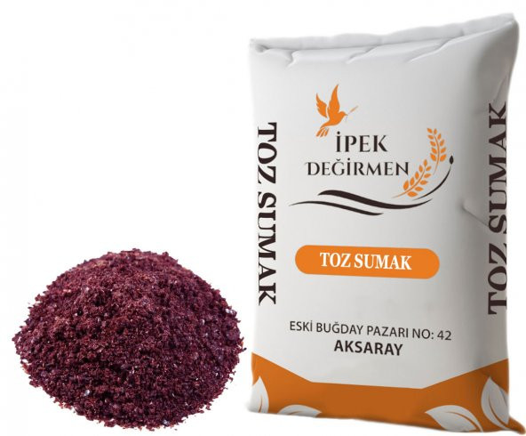 İpek Değirmen 1 KG Öğütülmüş Toz Sumak Piyaz Tarifinize Özel Baharat