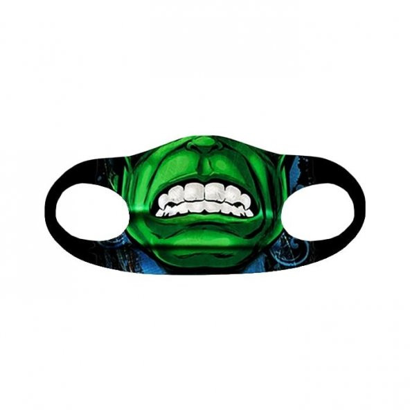 Hulk Baskılı - Yetişkin Yıkanabilir Koruyucu Nano Maske  5li