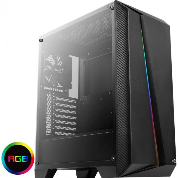 AEROCOOL POWERSIZ CYLON PRO 1X-RGB Fanlı Mid-Tower Gaming PC Kasası AE-CYLN-PRO