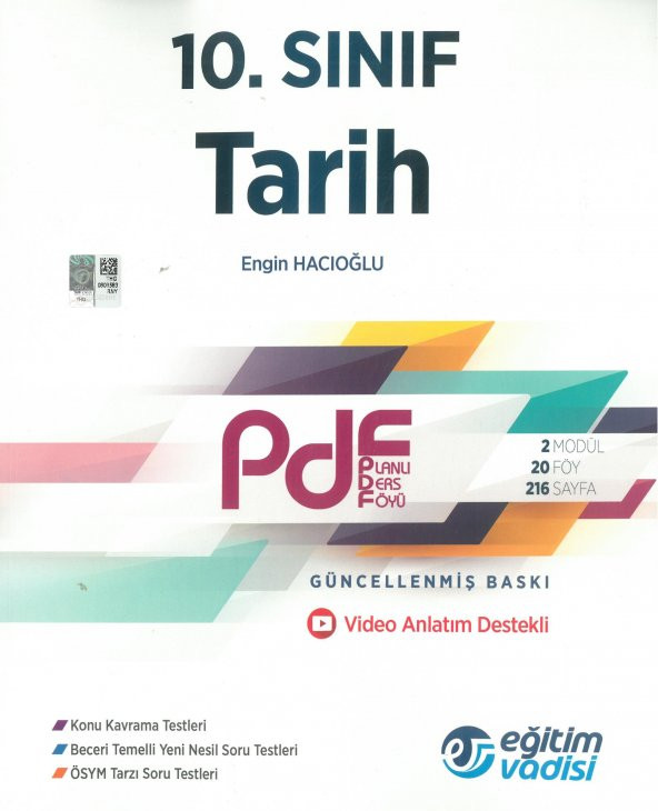 Eğitim Vadisi 10. Sınıf Tarih PDF Video Anlatım Destekli