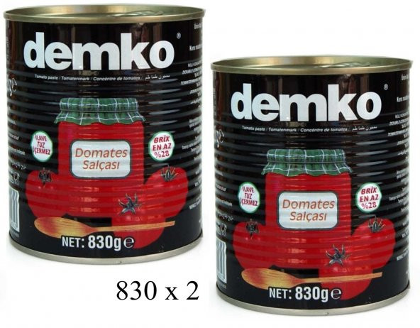 Demko Domates Salçası Teneke 830 Gr x 2