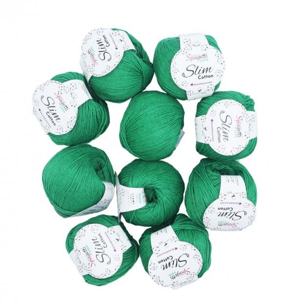 Slim Cotton Benetton Yeşil 10lu Set