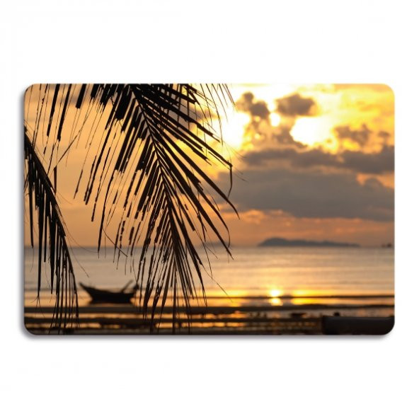Decovetro Sunset Sahil Görünümlü | Cam Kesme Tahtası - Kesim Tablası - 3