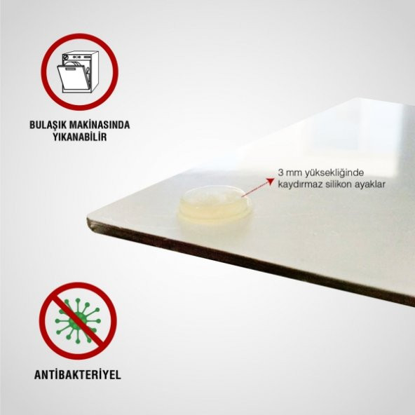 Decovetro İstanbul Boğaziçi Görünümlü | Cam Kesme Tahtası - Kesim Tablası - 4