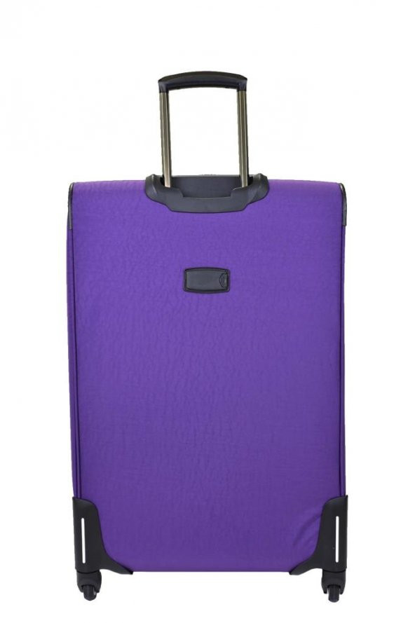 Büyük Boy Mçs Krinkıl Kumaş Valiz Mor V111 - 4